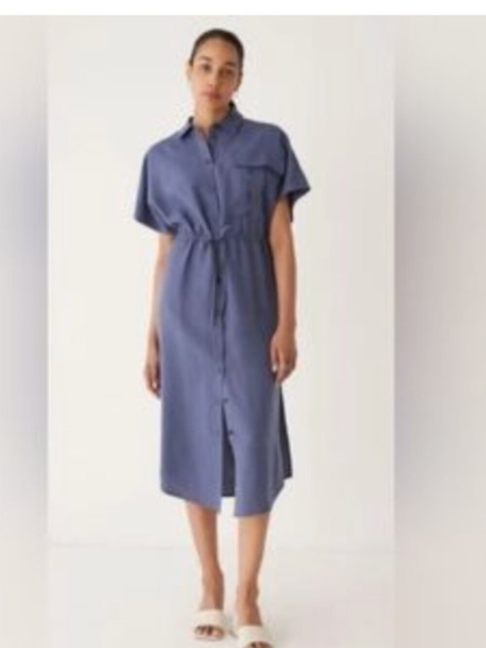 NWOTFrank & oak boxy linen blend button down dress M